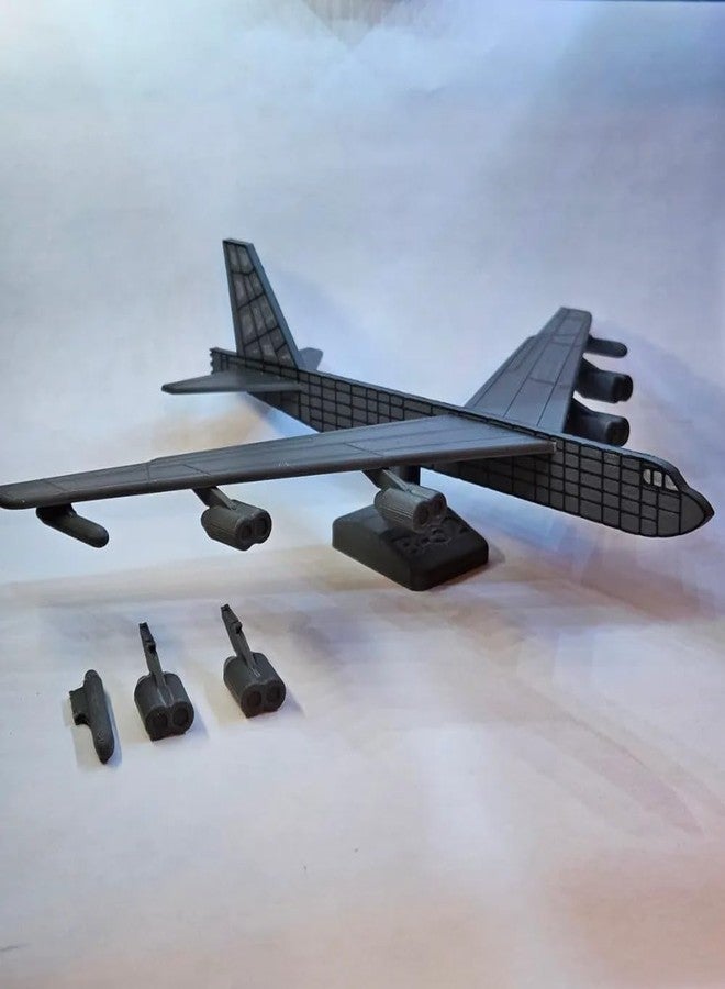3D Craft B-52 Stratofortress Model Aircraft Kit, Military Bomber Scale Model with Detachable Parts, Grey - Image 3